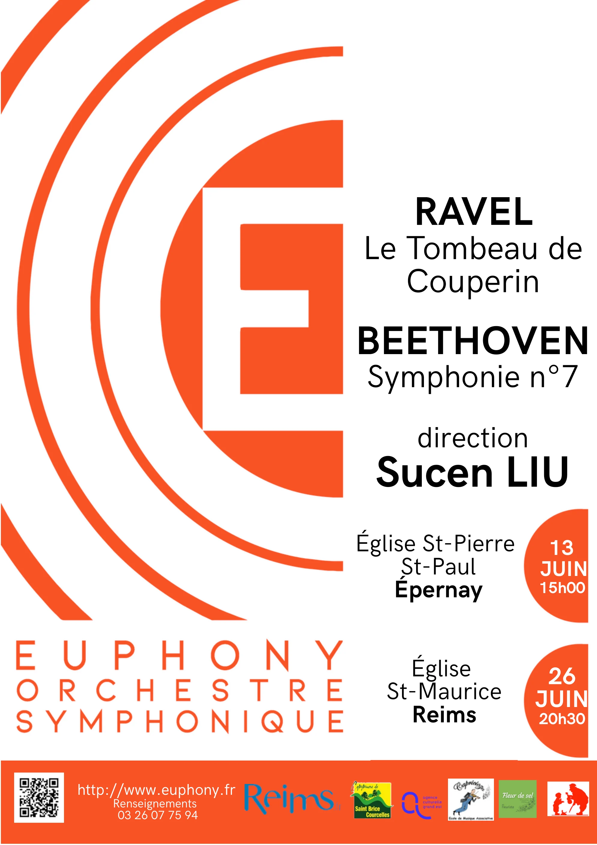Affiche concert Beethoven & Ravel — Juin 2026